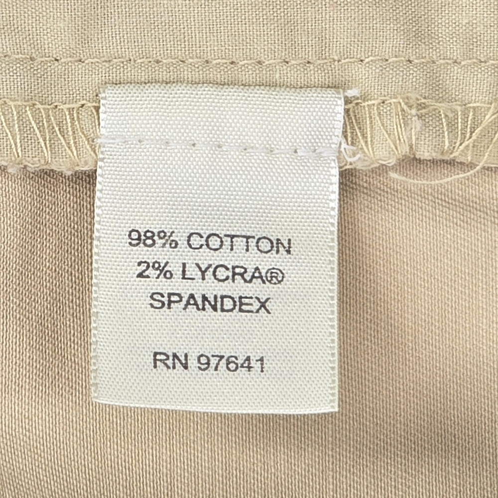 J.Jill High Rise Belted Cotton Twill Chino Shorts Pleated Cuffed Khaki Size 12 - Picture 5 of 6